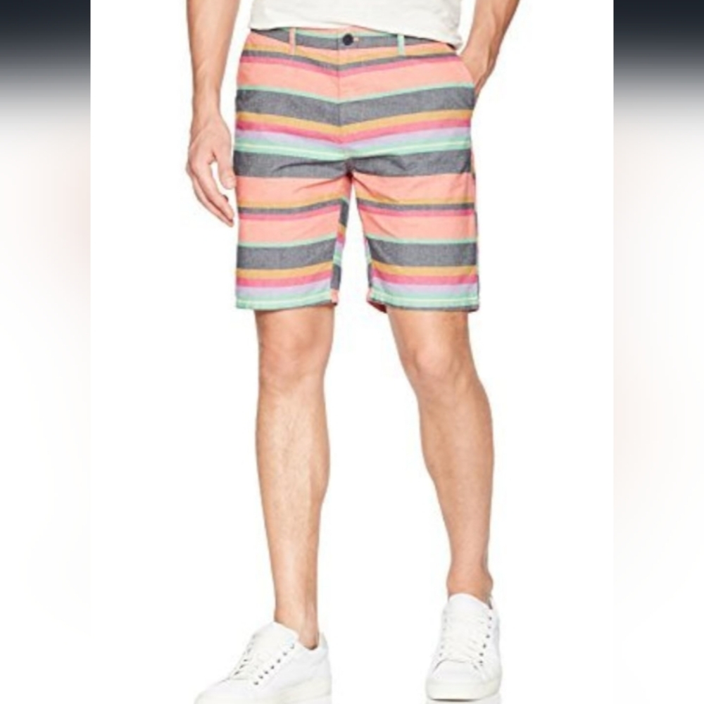 Scotch & Soda Men's Chino Short Multi Color Stripe Size 32